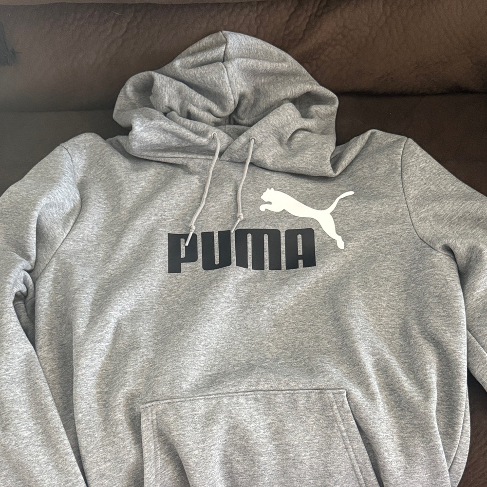 PUMA Men's Gray Pullover Hoodie